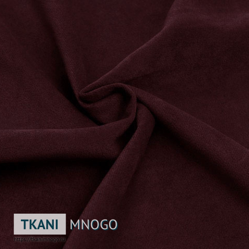 Фото ткани велюра “24” (однотонный бордовый)
