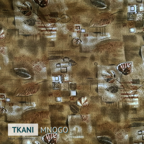 Фото внешнего вида велюра “7485” (абстракция коричневый)