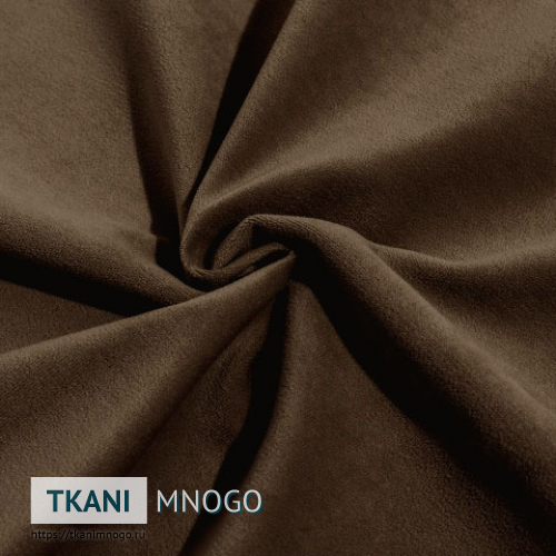 Фото фактуры велюра “П-08” (однотонный коричневый)