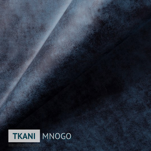 Фото ткани 15 - синий однотонный. Производитель Китай. Замша крупным планом.